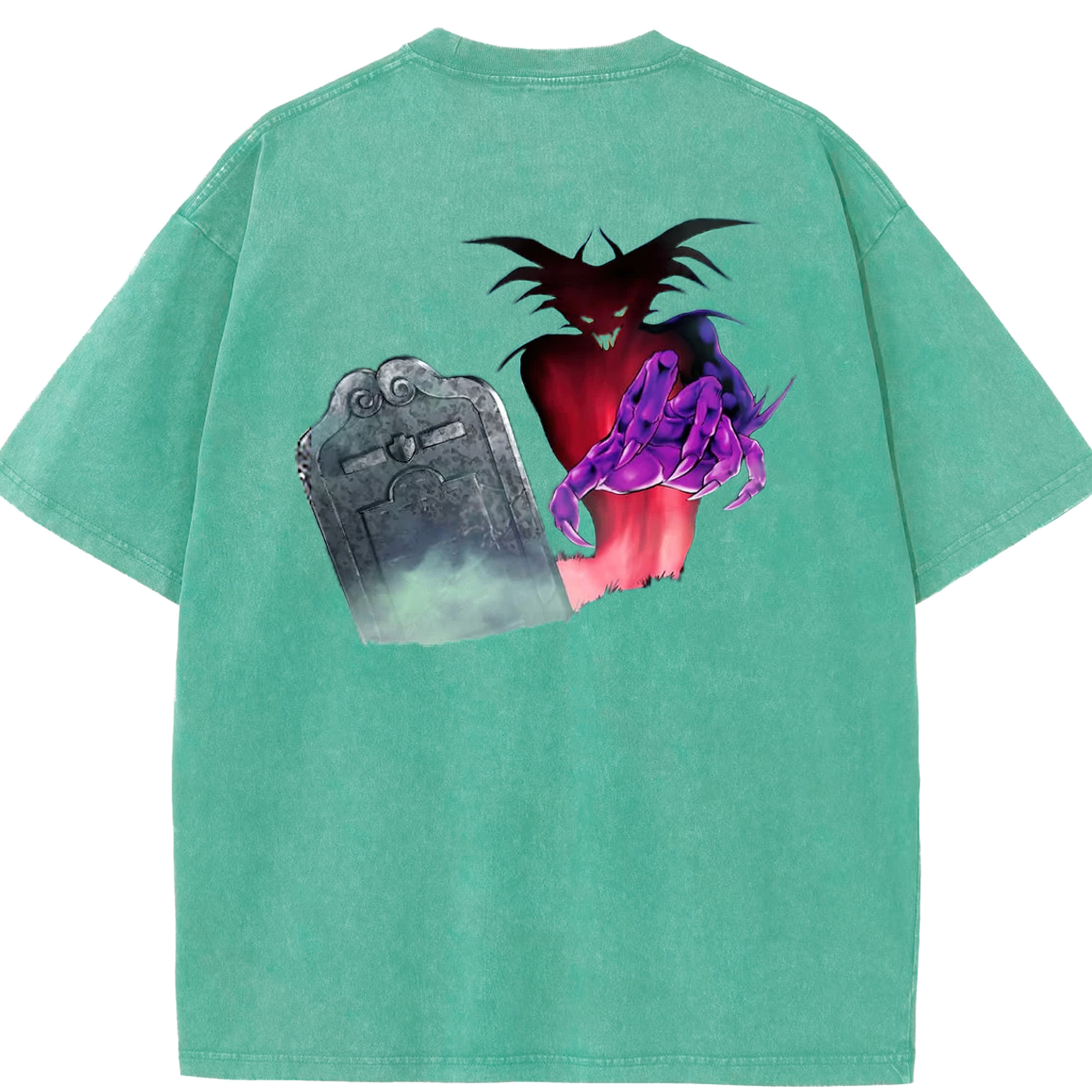 （画像用） 遊☆戯☆王 Yu-Gi-Oh! 綿100% ヴィンテージ風 半袖Tシャツ（背面プリント）